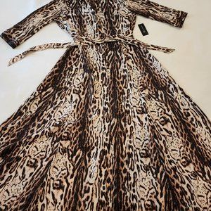 INC Brand Maxi Dress Size 8 Leopard print